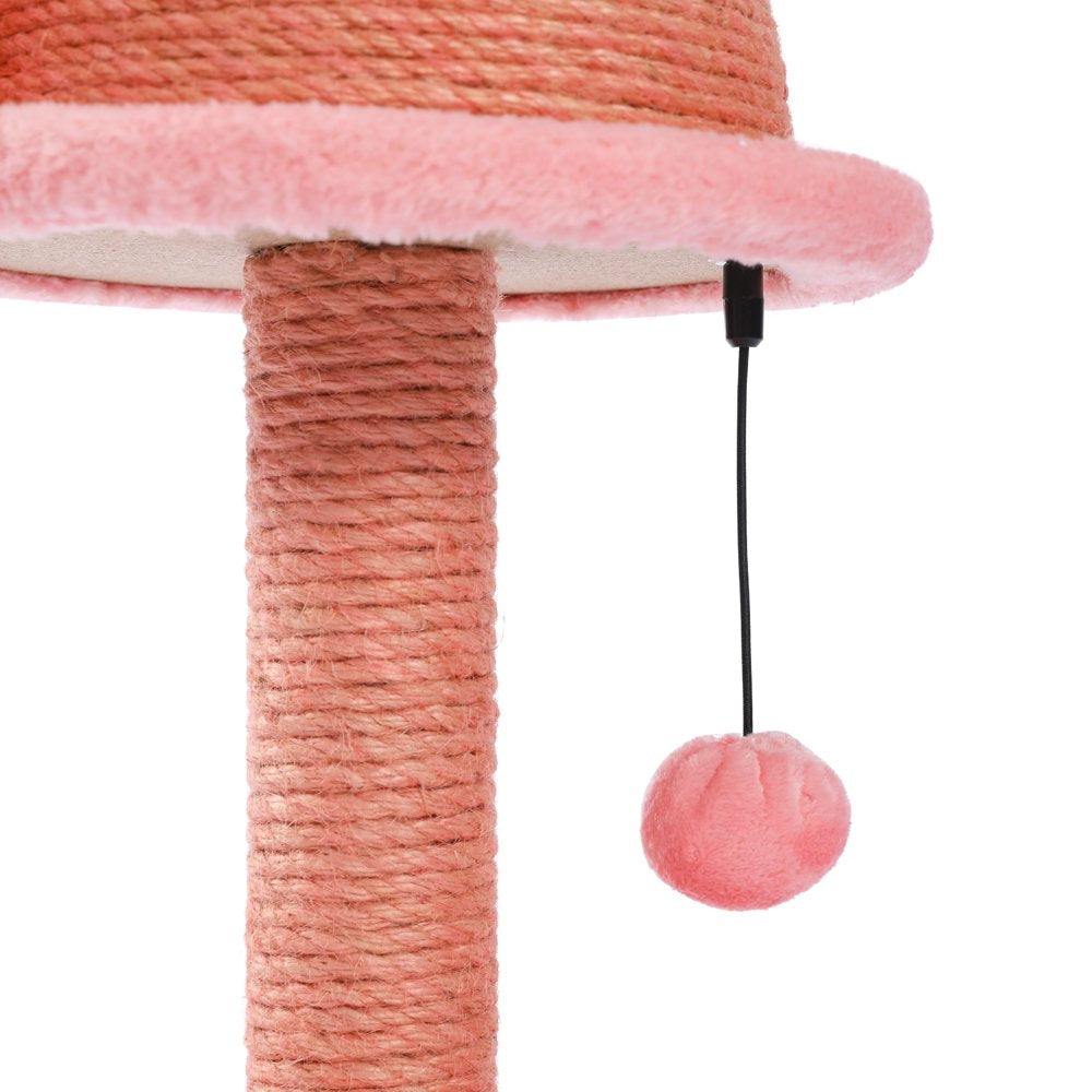 Pink Flamingo Sisal Cat Scratching Post - Ideal Claw Scratcher for Cats