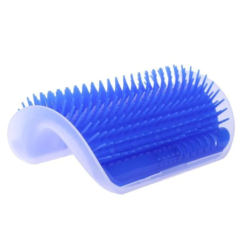 Cat Massage Self Groomer Comb: Corner Brush for Cats - Face Rubbing with Tickling Bristles - Feline Grooming Product